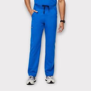 NWT Figs Mens Axim Cargo Scrub Pants Size S Technical Comfort Royal Blue T2001S